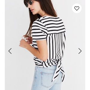Madewell striped tie back tee